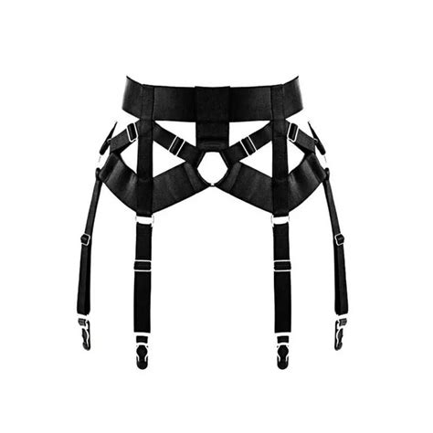 New Arrival Womens Sexy Bondage Lingerie Leather Waist Garter Free Size Thigh Highs Stockings
