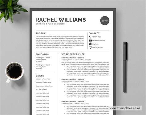 Resume template 3 page | cv template. CV Template for MS Word, Curriculum Vitae, Best Selling CV ...