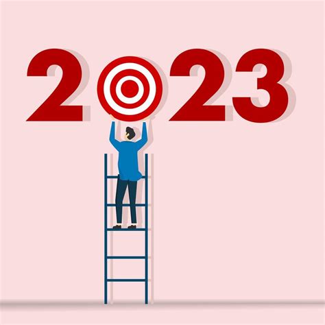 New Years 2023 Targets And Goals Business People Who Set Targets In