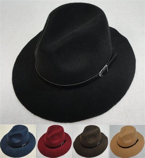24 Units Of Small Brim Felt Western Hat Buckled Hat Band Fedoras