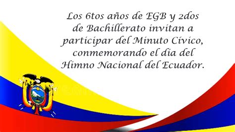 DÍa Del Himno Nacional Del Ecuador Youtube
