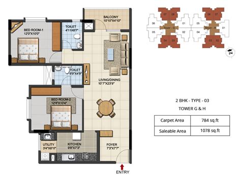 2 Bhk Apartment Floor Plan Apartment Post