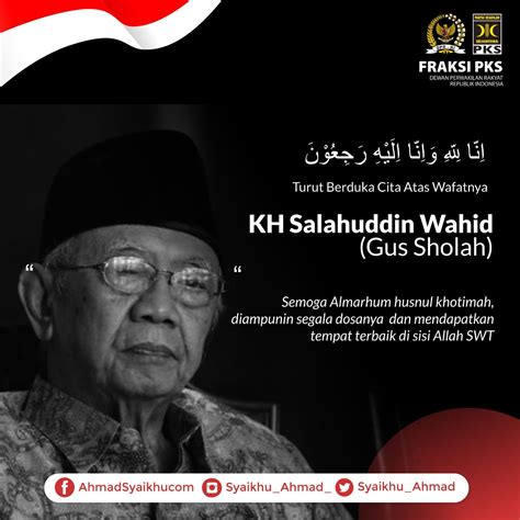 Jumat, 4 juni 2021 14:25:23 wib | redaksi. Catatan Harian: Gus Sholah, Kami Kehilangan Engkau… - Ahmad Syaikhu