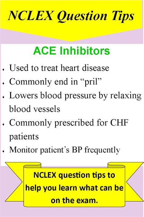 Ace Inhibitors Nursing School Nursing School Survival Nclex