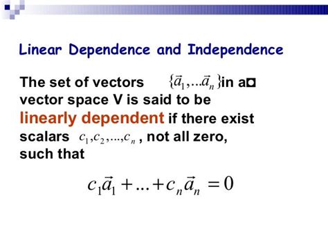 Linear vector space
