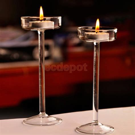Tall Candle Stick Tea Light Candle Holder Votive Candleholder Case Elegant Wedding Pary Decor