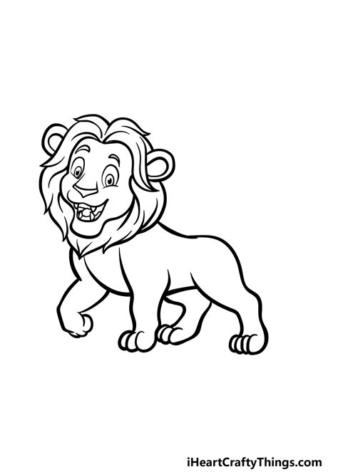 How To Draw A Lion Cartoon Crazyscreen21
