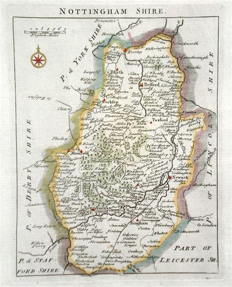 Antique Maps Of Nottinghamshire