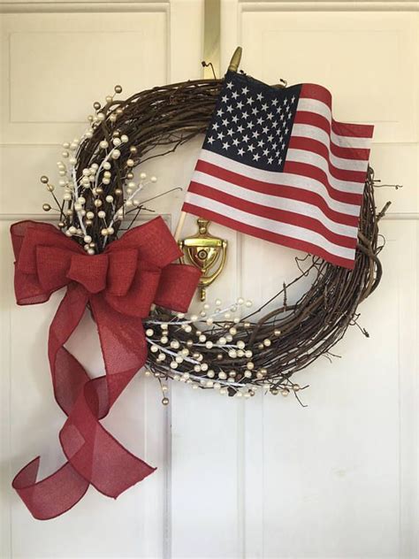 Front of quaint stone porch rhvideoblockscom step u decotorhdecotonet front american flag. Patriotic Wreath-Front Door Wreath-Summer Wreath-Memorial ...