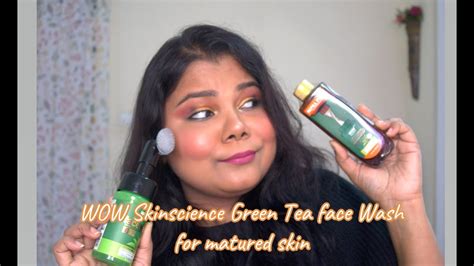 Wow Skin Science Green Tea Face Cleanser For Matured Skin I Aging I