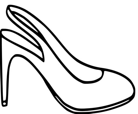 Disegno Di Scarpe Con Tacco Alto Per Le Donne Da Colorare Pagine Da