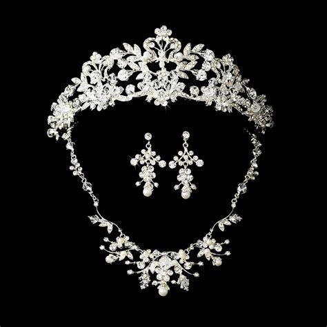 Couture Swarovski Crystal Wedding Tiara And Jewelry Set