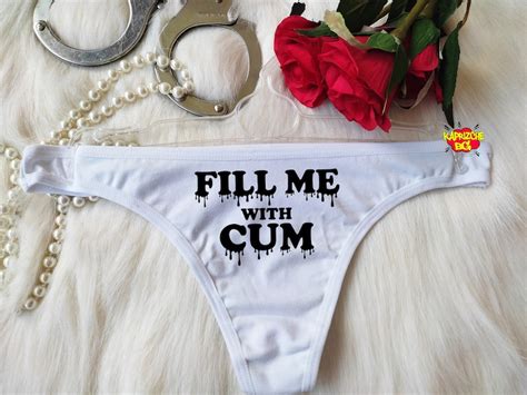 fill me with cum hotwife clothing crotchless panty fetish etsy