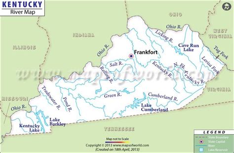 Kentucky Rivers Map Rivers In Kentucky Kentucky Map Lake Map