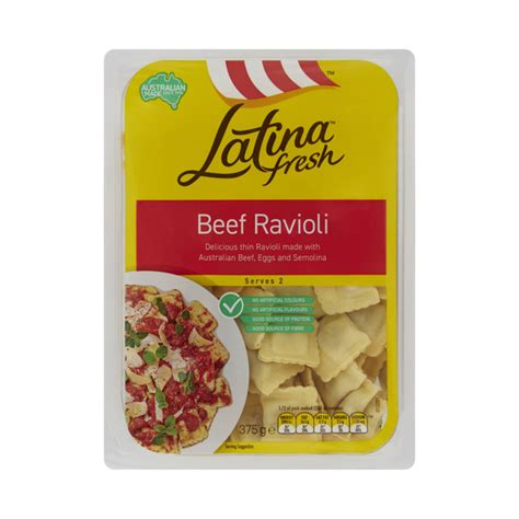 Buy Latina Fresh Beef Ravioli Pasta 375g Coles