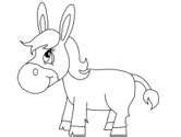 Asnos burros o mulas apropiados para actividades infantiles y educacion preescolar. Dibujos para colorear