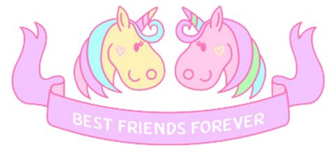 Unicorn Bff Bestfriendsforever Sticker By Nekogirlmeow