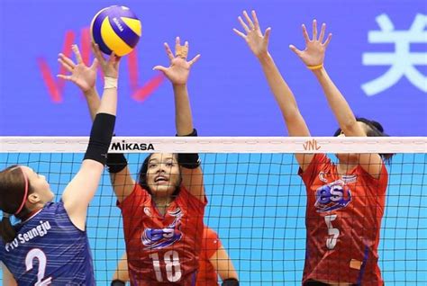 thailand s volleyball finally stops bleeding at nations league asianewsnetwork eleven media