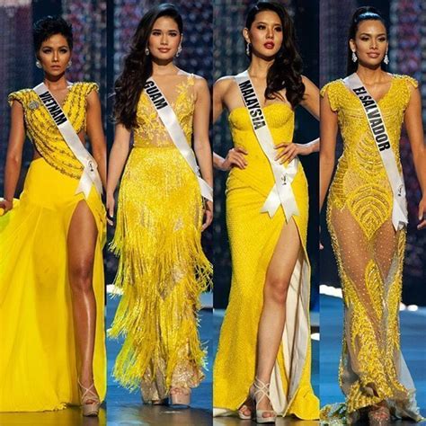 Miss Universe 2018 Pageant Planet Yellow Evening Gowns Yellow Evening Gowns Miss Universe
