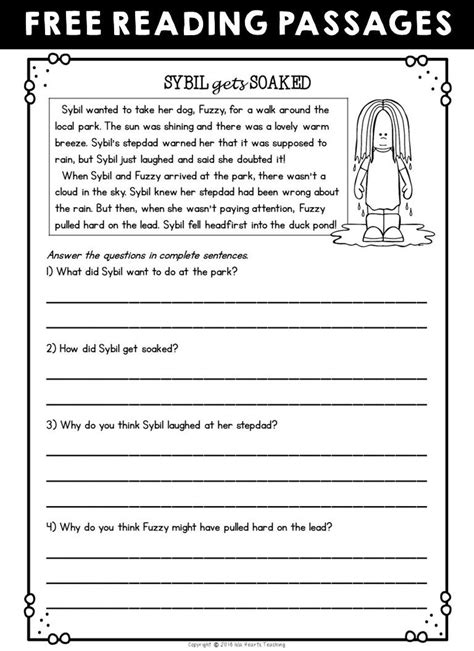 Dyslexia Reading Comprehension Worksheets Reading Comprehension With
