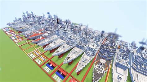 Minecraft Nanocraft Navy Ships Fleet Collection Server Review Youtube
