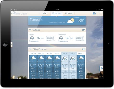 Weathercaster For Ipad Combines Forecasting With Social
