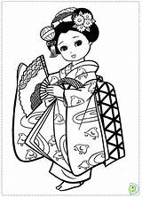 Coloring Pages Japan Girl Japanese Geisha Girls Drawing Dinokids Kimono Para Colorir Color Asian Fan Printable Sushi Colouring 塗り絵 Kids sketch template