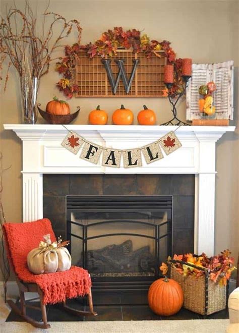 30 Amazing Fall Decorating Ideas For Your Fireplace Mantel