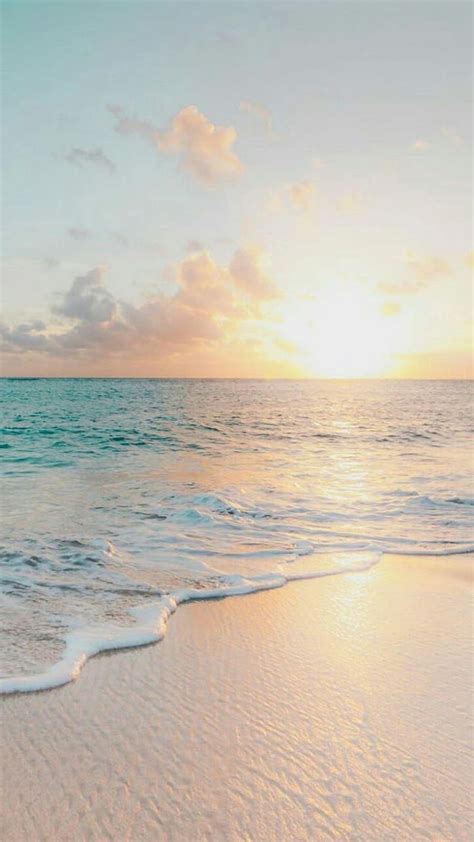 Sunset Sky Ocean Waves Summer Wallpaper Beach Sand Cute Pictures
