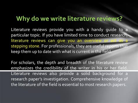 Ppt Literature Review Powerpoint Presentation Free Download Id2086521