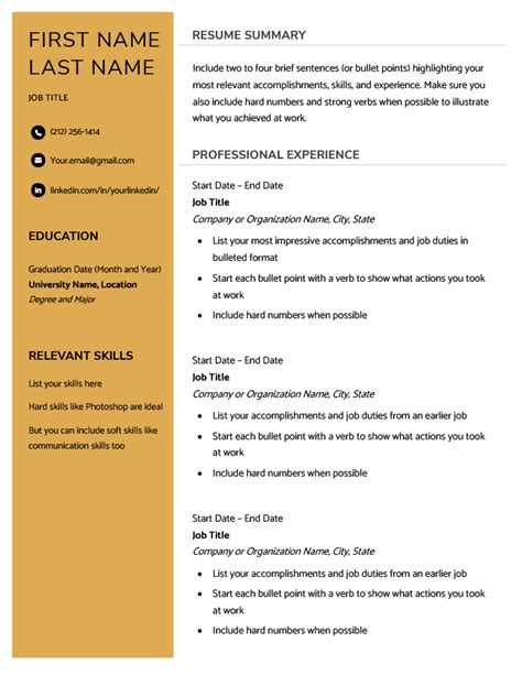 6 Downloadable Blank Resume Templates 2022