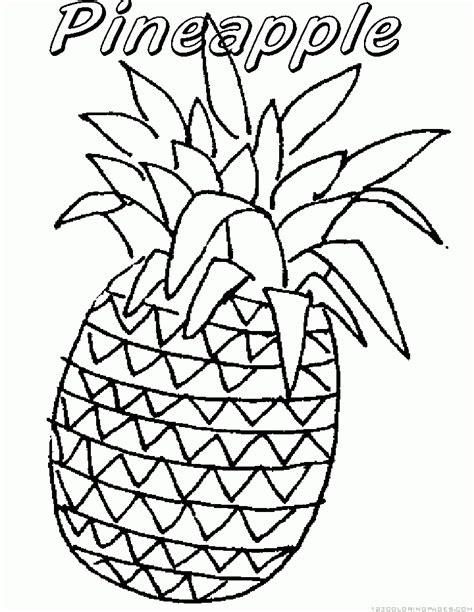 You can use our amazing online tool to color and edit the following fruits and vegetables coloring pages for kids printable. Pineapple Coloring Pages