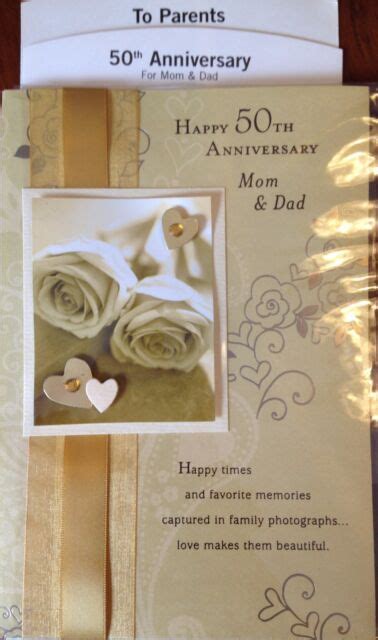 Parents 50th Anniversary Card Golden Happy 50 Years Choice 6 By
