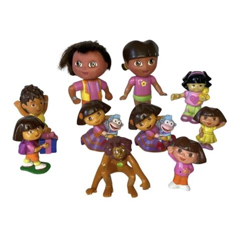Lot Dora The Explorer Doll House Figures Cake Toppers Toys Boots Diego