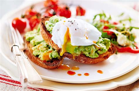 Check spelling or type a new query. Smashed avocado on toast with poached eggs and tomatoes ...
