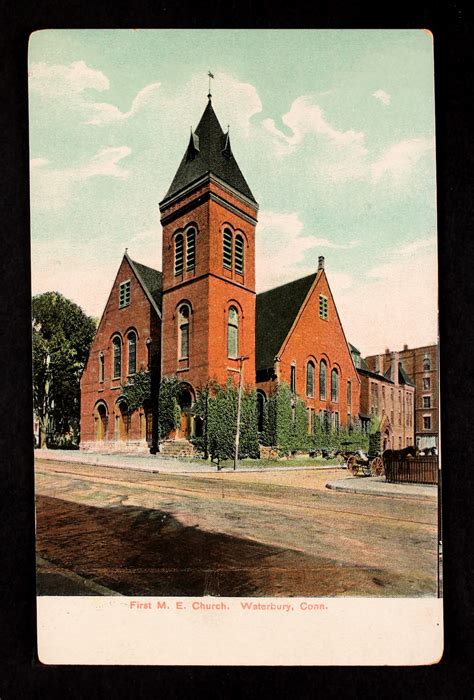 Waterbury First M E Church Methodist Carte Postale Ancienne Et