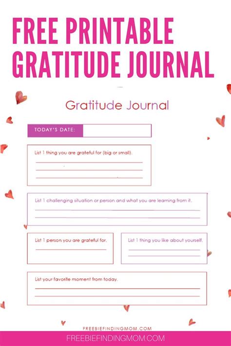 Gratitude Journal Template Pdf