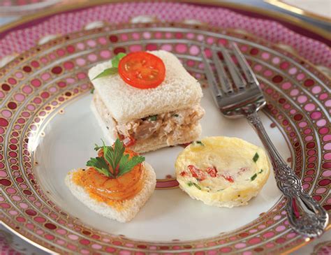 I see lots of these comments are very old and everyone commented on the color. Italian Chicken Salad Tea Sandwiches - TeaTime Magazine