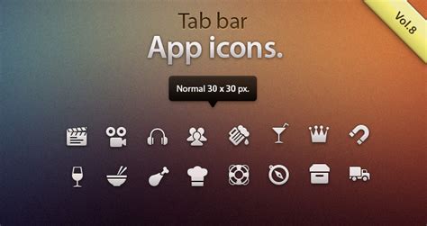Tab Bar Icons Ios Vol8 Mobile Apps Icons Pixeden