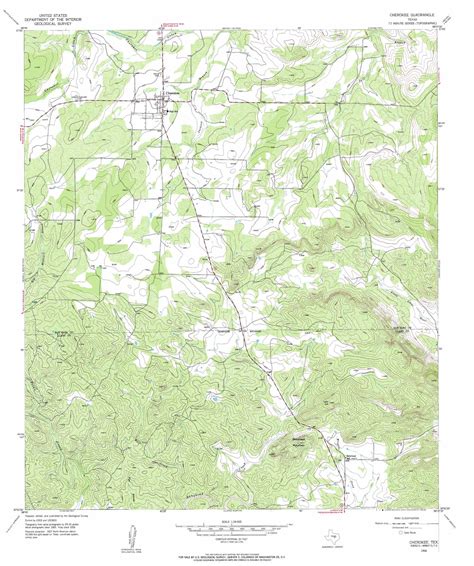 Cherokee topographic map 1:24,000 scale, Texas