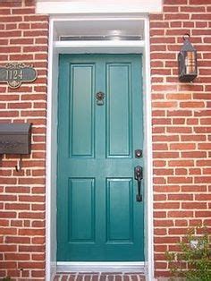 A bright or dark teal front door. front door colors with red brick house - Google Search ...