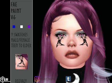 The Sims Resource Fae Paint V6 In 2022 Single Rose Tattoos