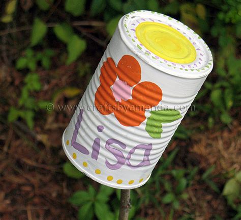 They would be super easy to diy though. Camp Crafts: Name Plate Can - Crafts by Amanda