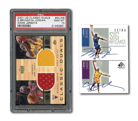Lot Detail Michael Jordan And Kobe Bryant Pair Of Sp Game Used Extra Significance Dual