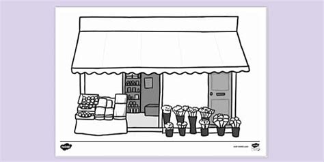 Free Shop Colouring Sheet Colouring Sheets Twinkl Colouring