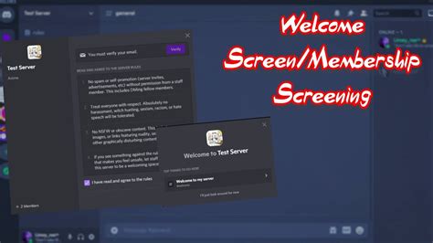 How To Add A Welcome Screen And Membership Screening In Discord Youtube