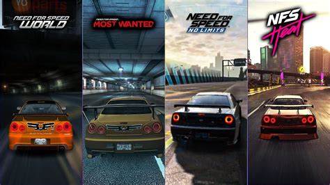 Nissan Skyline GTR R34 In NFS Games - YouTube
