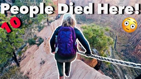 10 People Have Died Here Extremely Dangerous Hike Angels Landing Zion National Park Ep