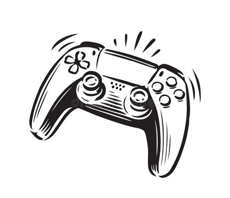 Game Controller Symbol Joystick Vector Illustration Stock Illustration