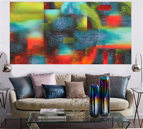 Abstract Wall Decorative Stretched Custom Made Canvas Print Contemporary Modern Room Decor Art